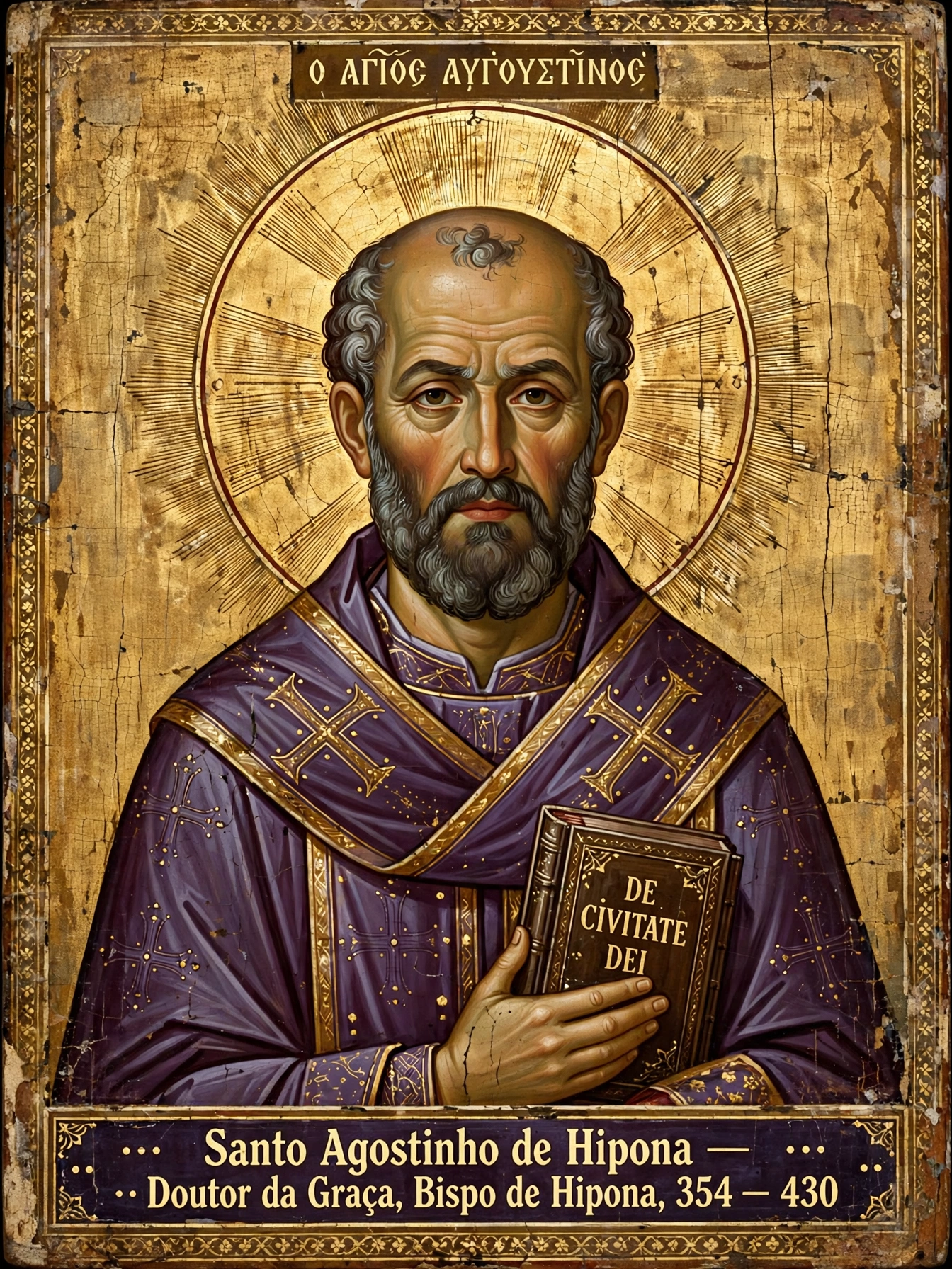 Pintura sacra de Santo Agostinho de Hipona