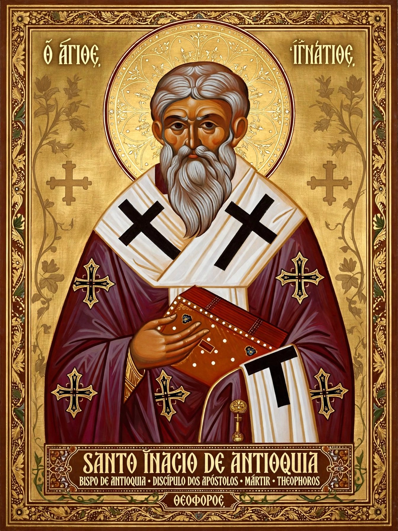 Pintura sacra de Santo Inácio de Antioquia