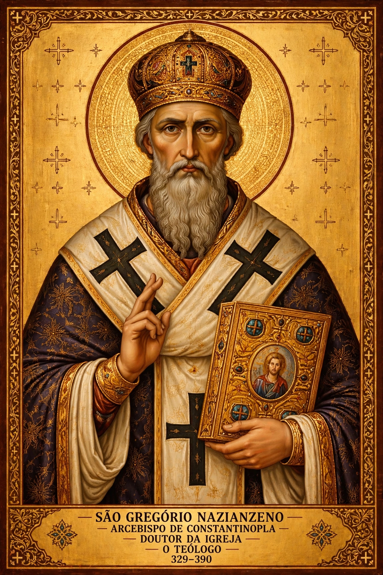 Pintura sacra de São Gregório Nazianzeno