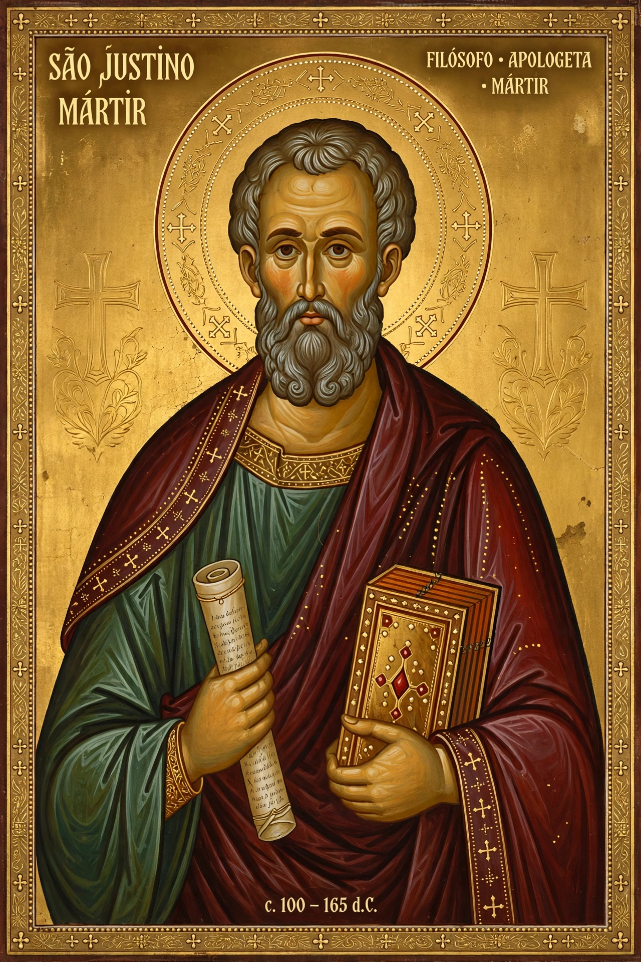 Pintura sacra de São Justino Mártir